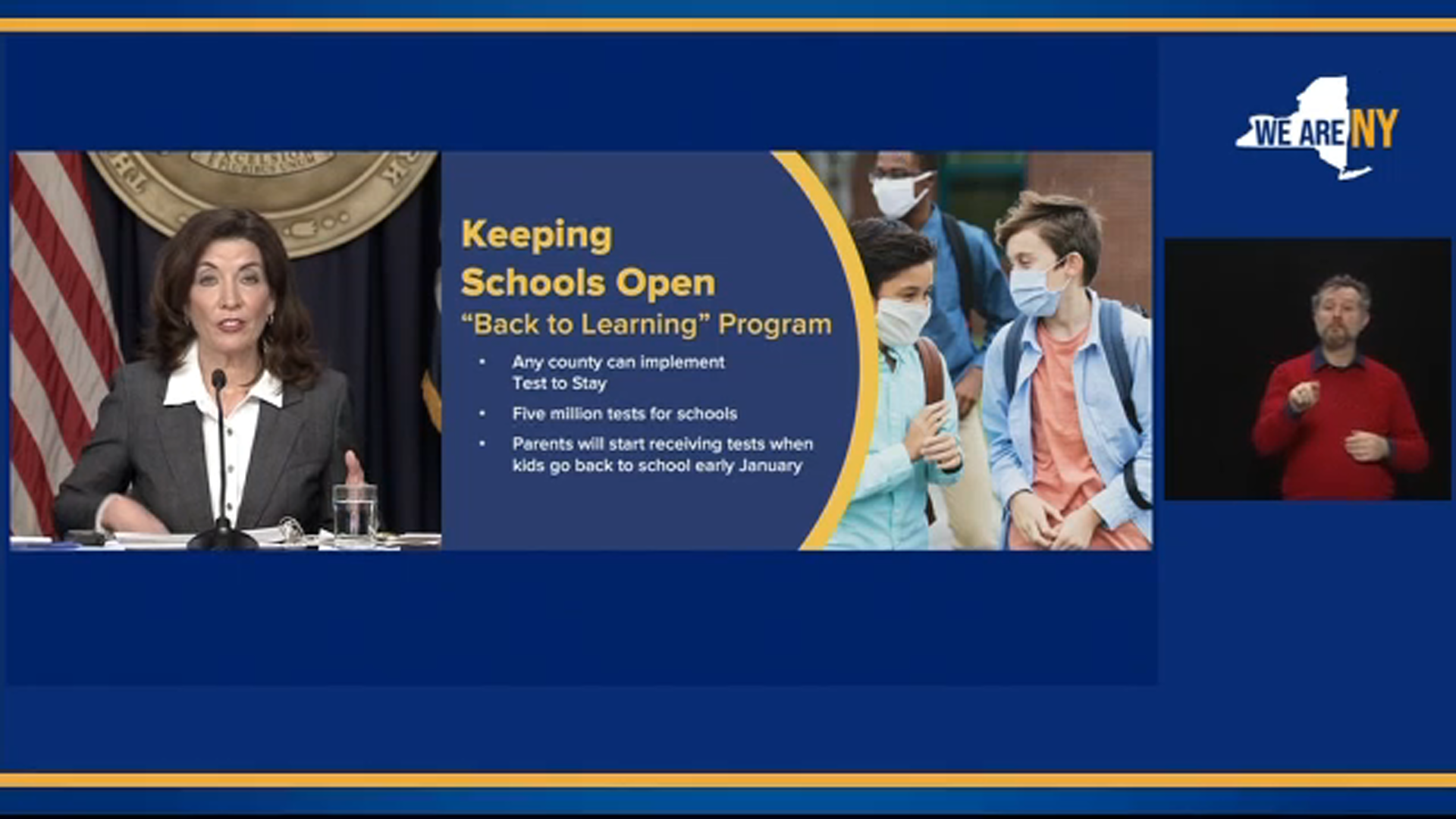 Hochul vows to keep schools open amid record level of NY COVID cases