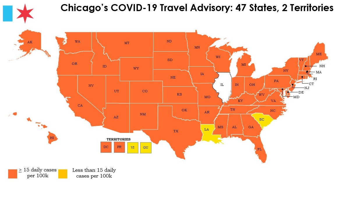 2 states added to Chicago travel advisory