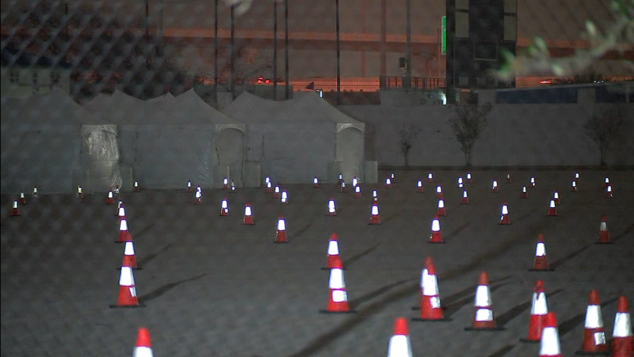 COVID-19 drive-through mega testing site opens