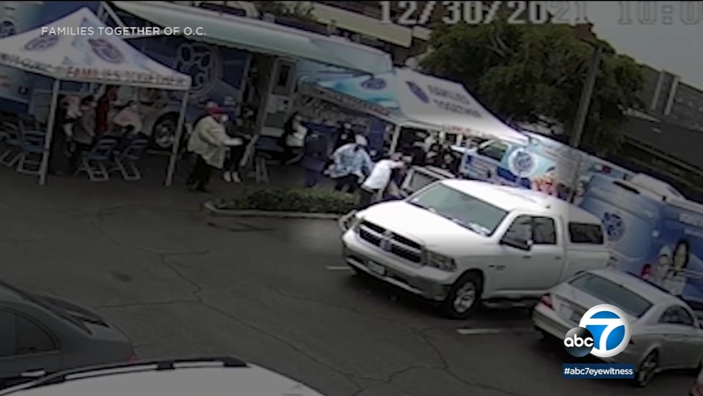 Attack on workers at OC vaccine clinic captured on video