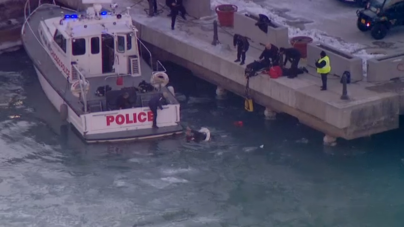 Lake Michigan rescue today Woman pulled from icy water near Navy Pier
