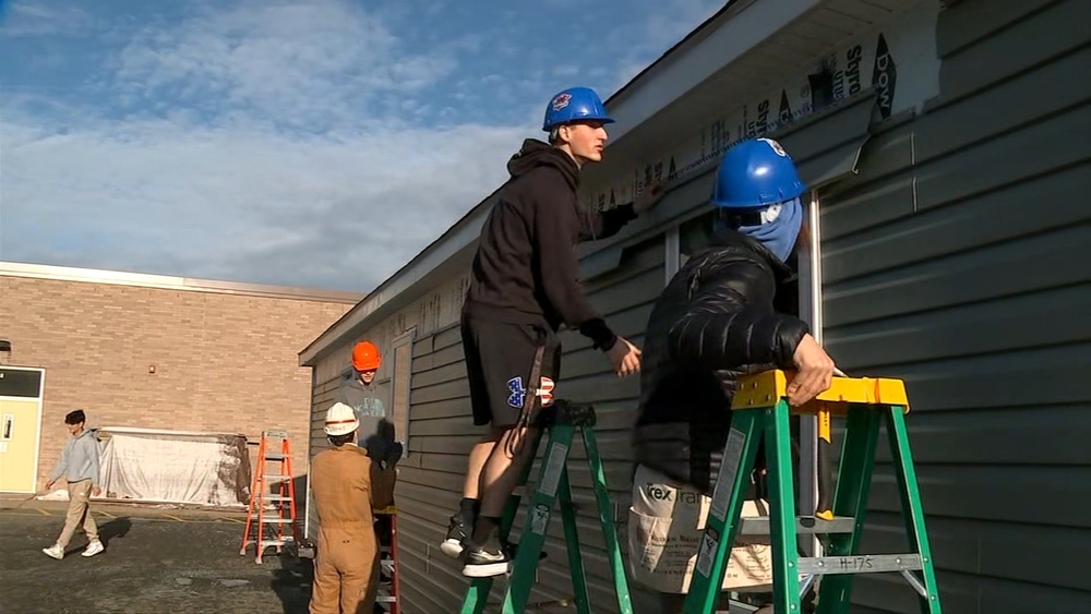 Students team up with nonprofit to build home on grounds of Roxbury, New Jersey high school