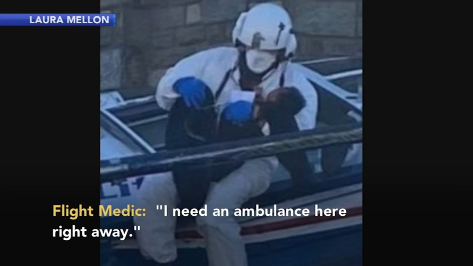 911 call from medical helicopter crash in Drexel Hill, Pennsylvania