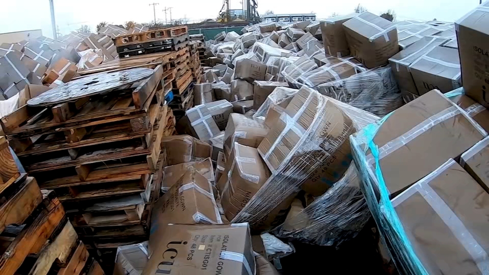 More than $10M of PPE left in the rain in San Mateo Co.