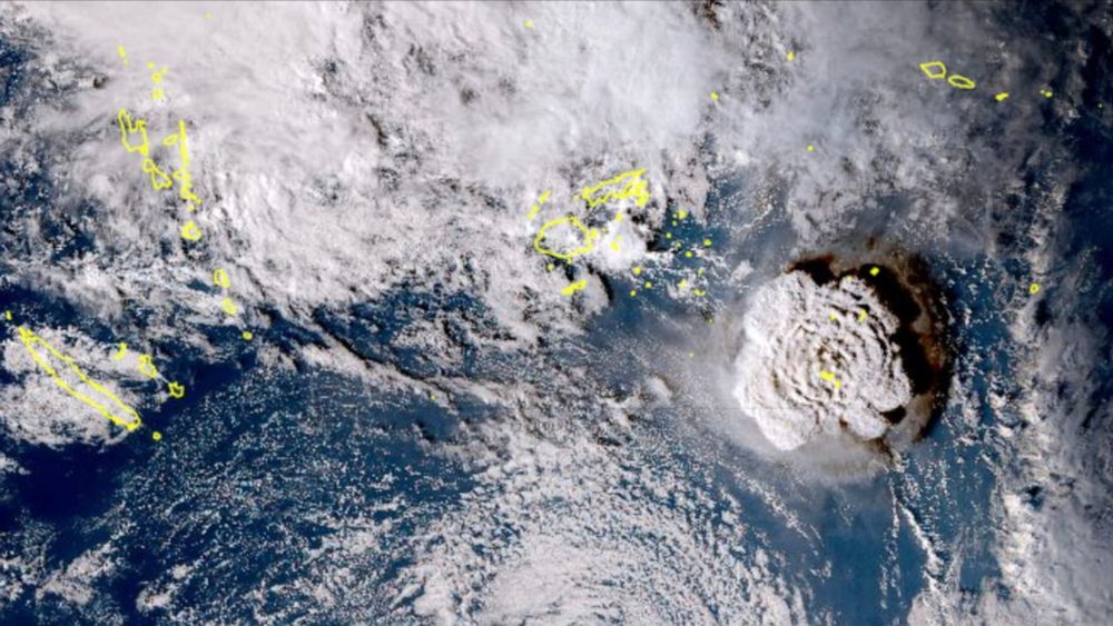Tsunami advisory issued for US after volcano explodes in South Pacific