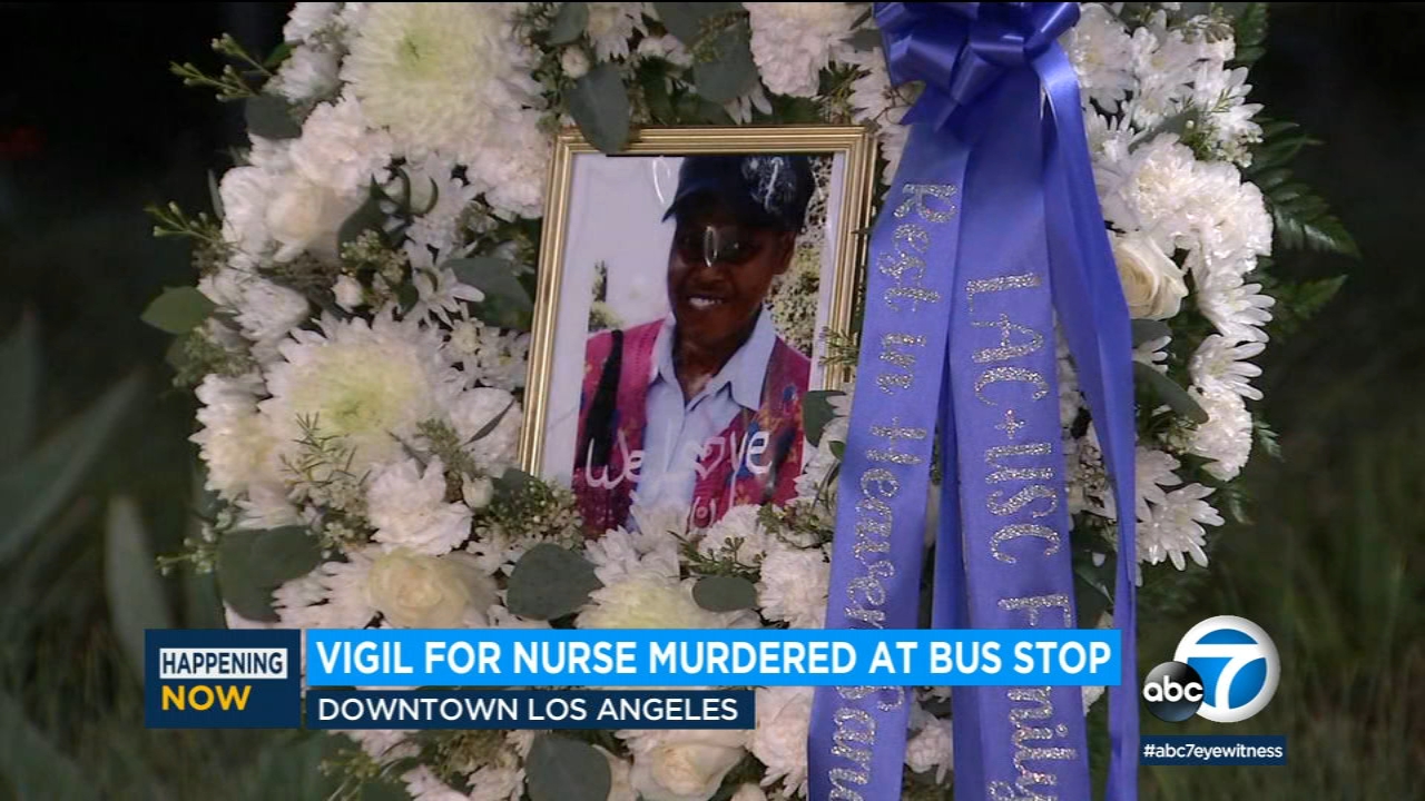 Sandra Shells: Vigil for nurse fatally attacked at DTLA bus stop