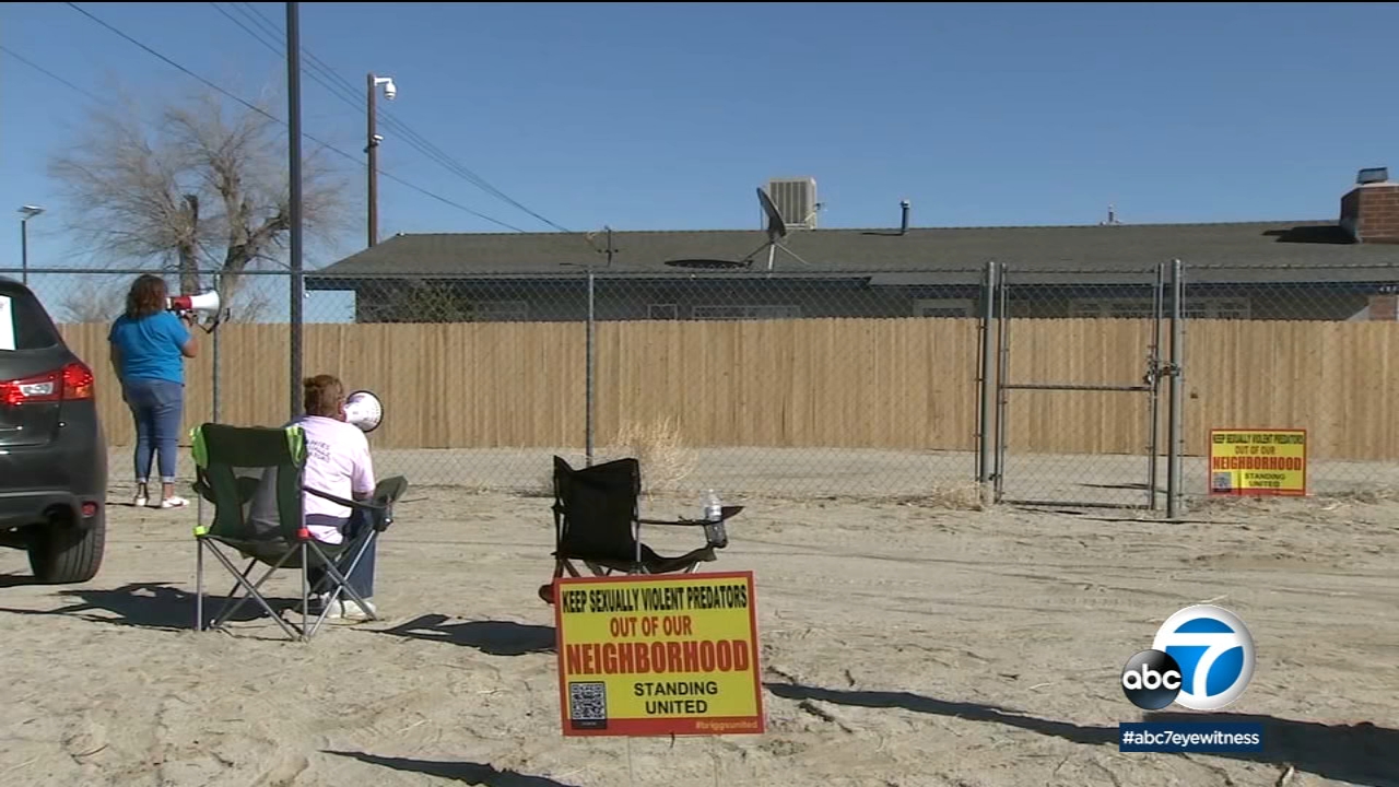 Protest held outside purported home of sexual predator near Palmdale