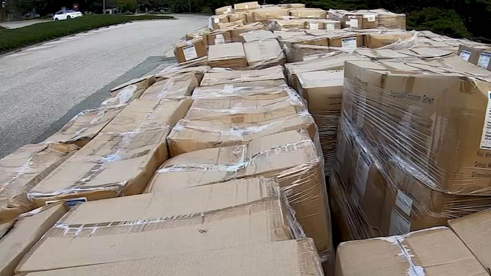 Half a million hospital gowns left outside in another PPE mishap