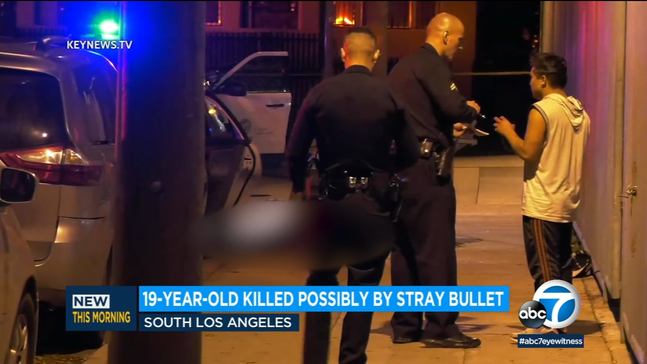 19-year-old killed possibly by stray bullet in South LA