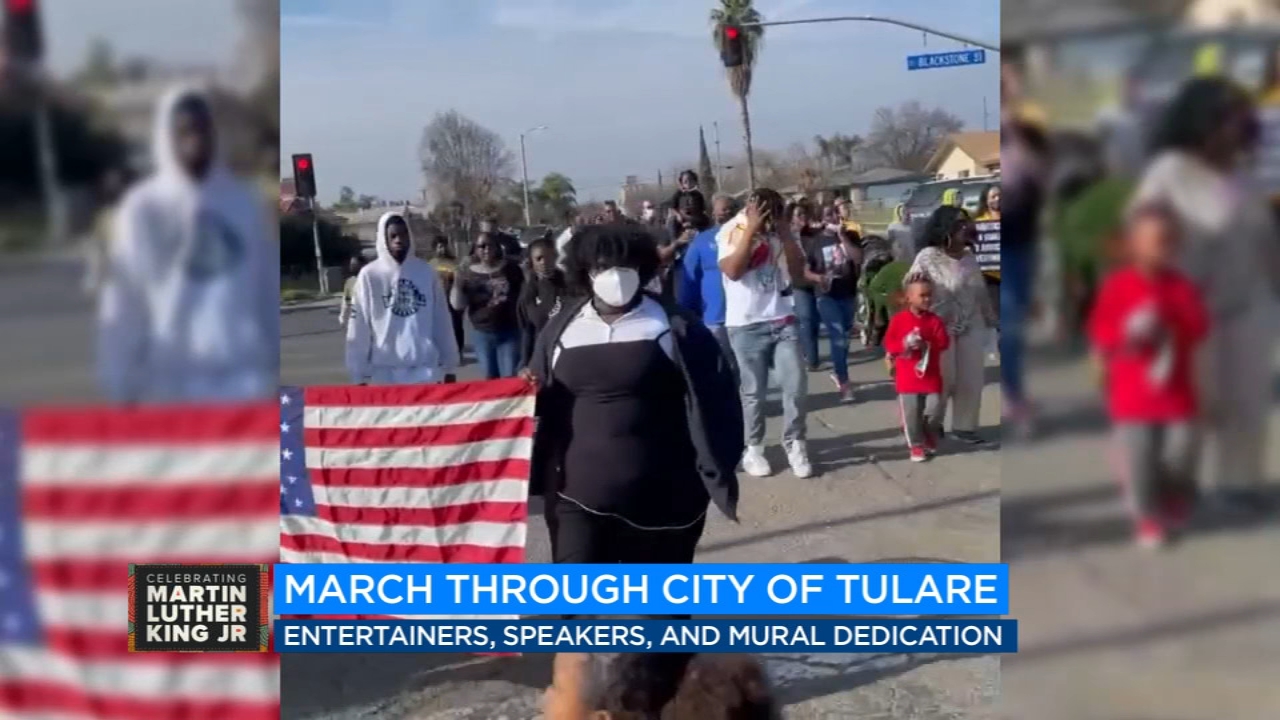 Hundreds march in Tulare in honor of Martin Luther King Jr. Day