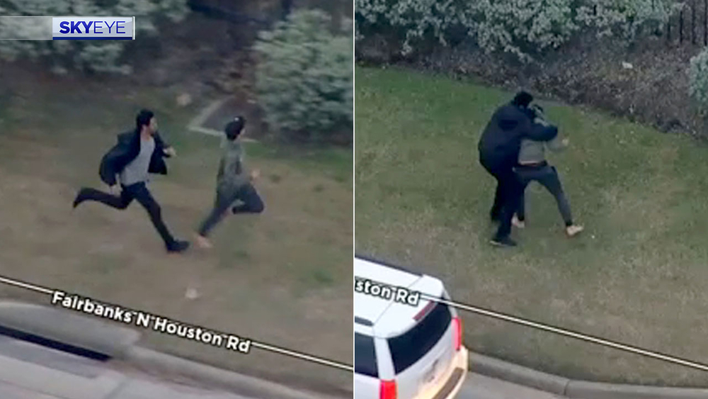 SkyEye over wild chase scene in NW Harris County