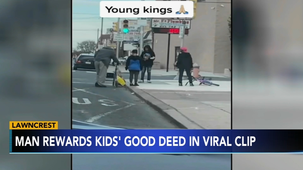 Man spotlights kids doing good deed in viral TikTok video