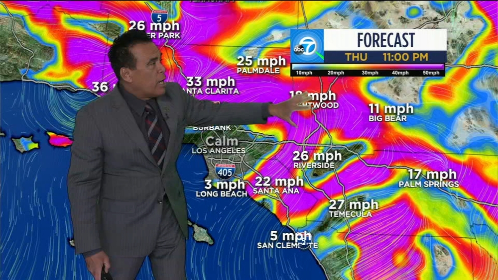 Wind advisory in effect until Friday for parts of SoCal