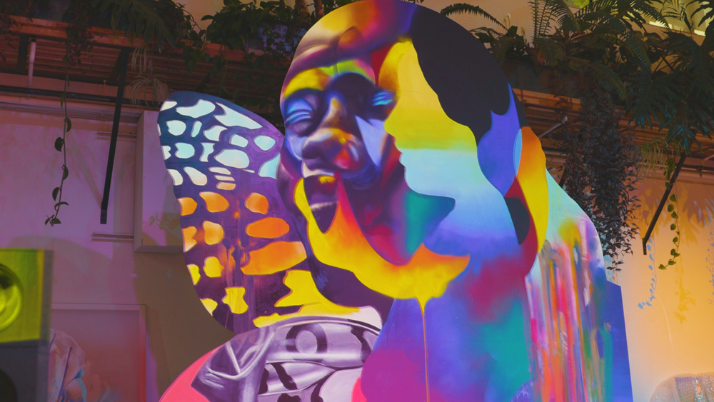 This colorful art exhibition illustrates pandemic life