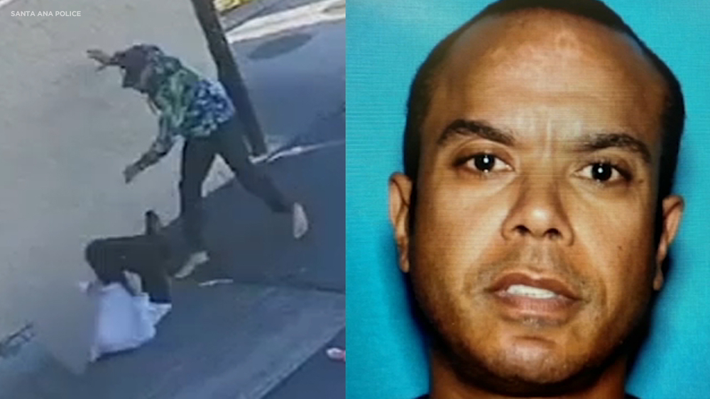 Santa Ana PD looking for man seen pouring gasoline on woman