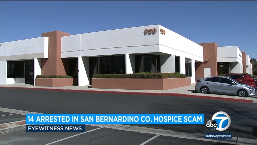 14 arrested in hospice scam totaling over $4M in San Bernardino County