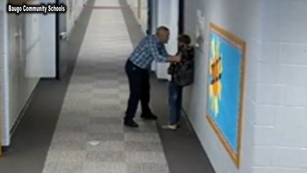 Video shows Indiana teacher slap student in hallway