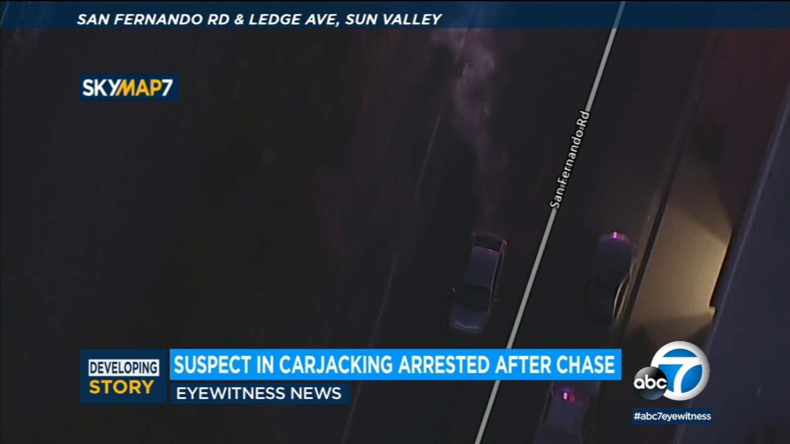 Suspect in carjacking arrested after chase in San Fernando Valley ...
