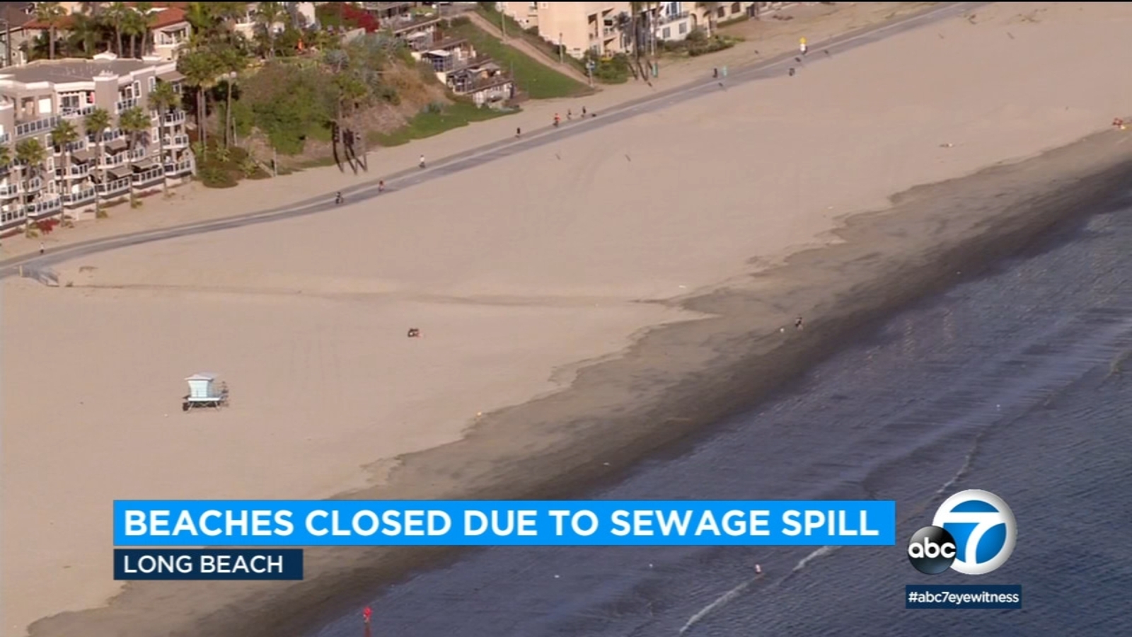 Long Beach temporarily closes beach swimming areas due to sewage spill
