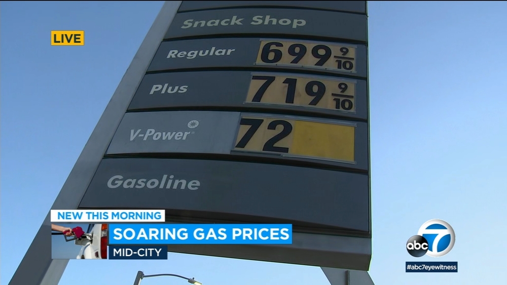 $7 a gallon? At least 1 LA gas station is getting close to that mark