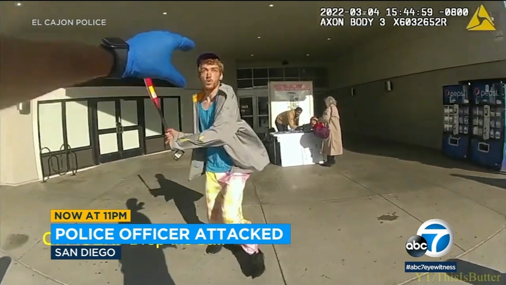 BODYCAM VIDEO: Man attacks El Cajon police officer with baseball bat