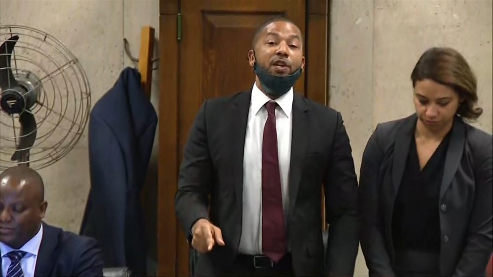 Jussie Smollett outburst after jail time sentencing