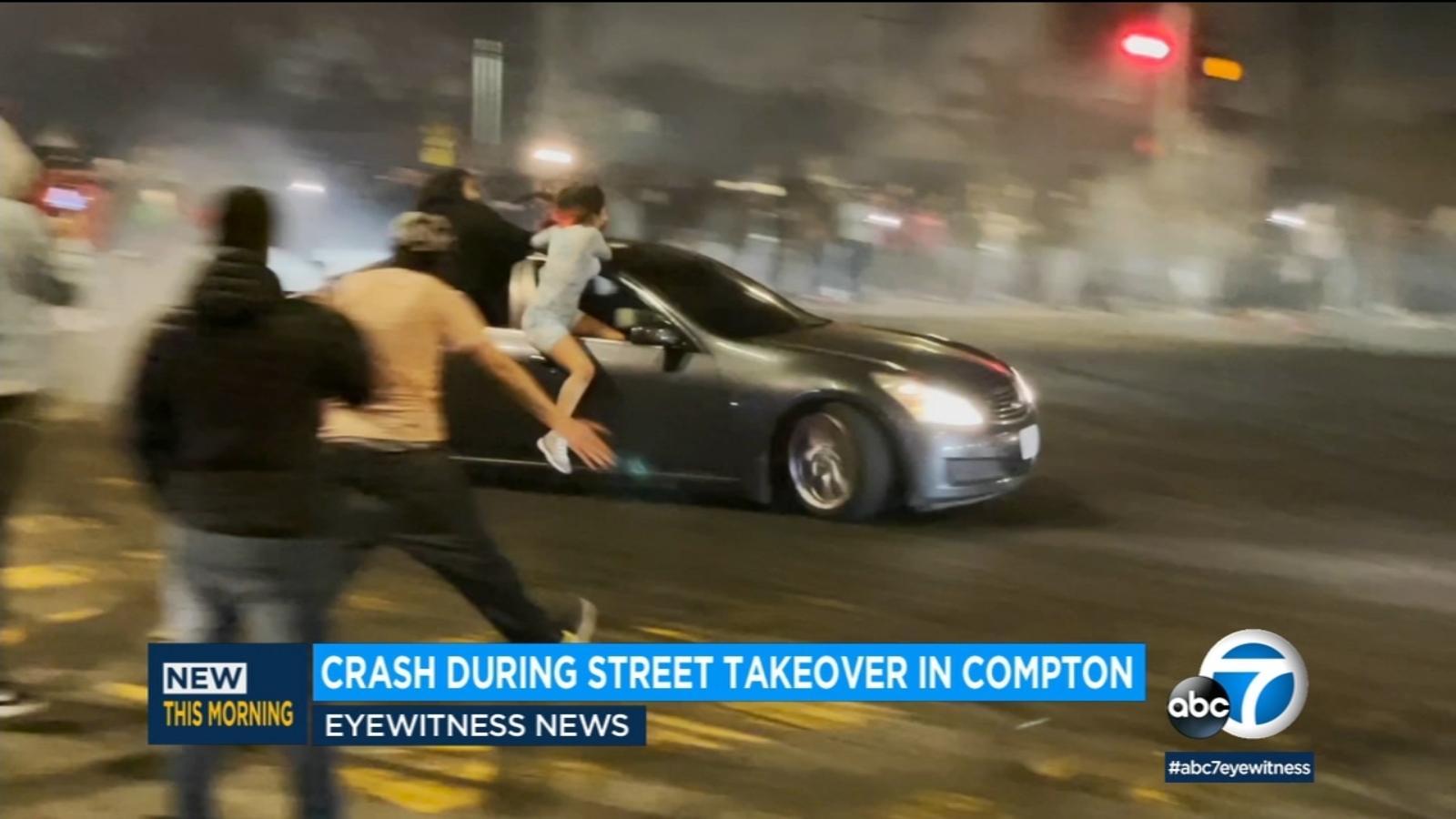 Deputies break up Compton street takeover after crash ABC7 Los Angeles
