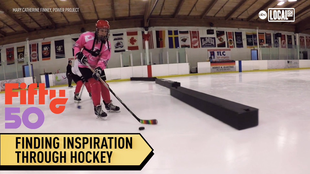 Mentor program that teaches young girls to play ice hockey