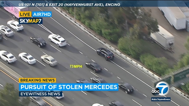Chase: Driver of stolen Mercedes in custody after leading LAPD on ...