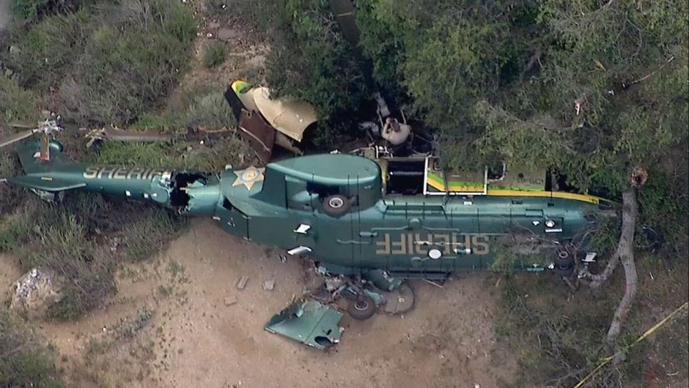 LASD helicopter crashes in Angeles National Forest near Azusa