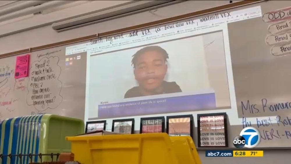 Middle school STEAM students ask NASA astronaut questions