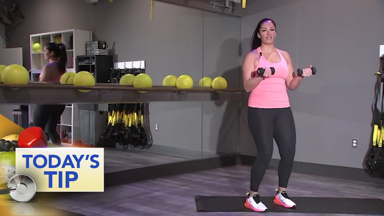 Wrist crosses with weights - Today's Tip