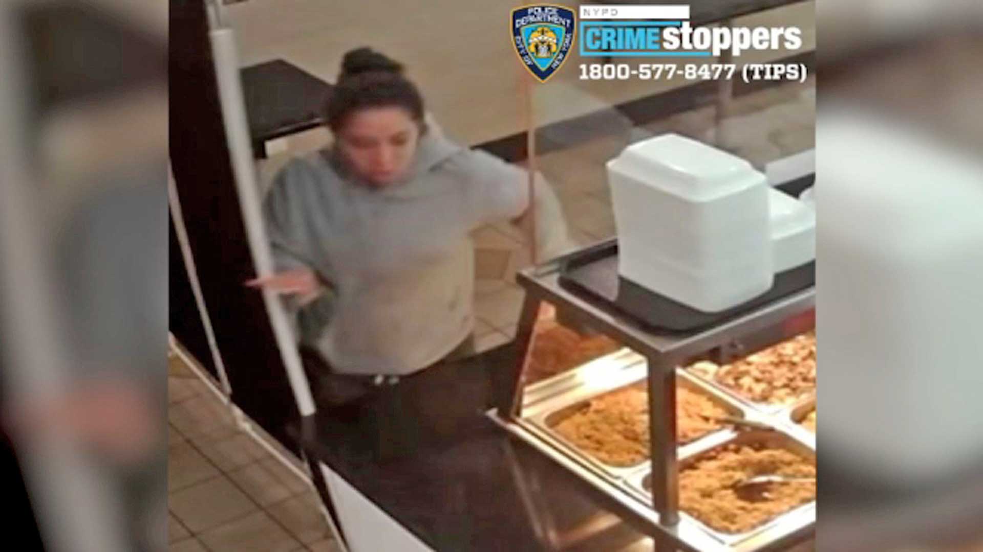 Suspect caught on camera attacked restaurant worker, NYPD says