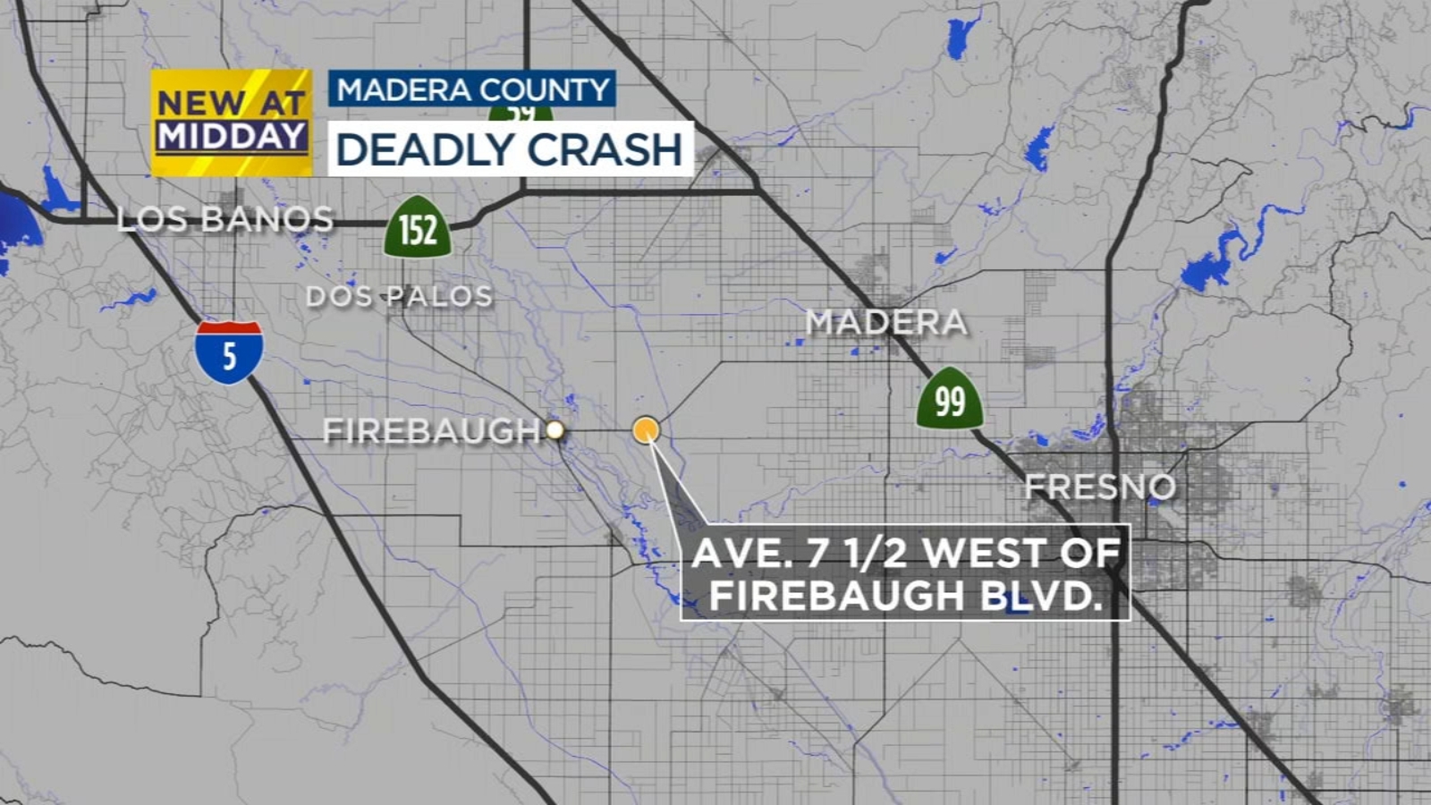 Driver killed in head-on crash in Madera County, CHP says - ABC30 Fresno
