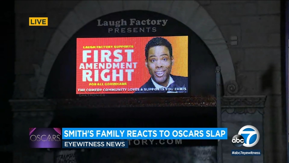 Laugh Factory shows support for Chris Rock after Oscars slap