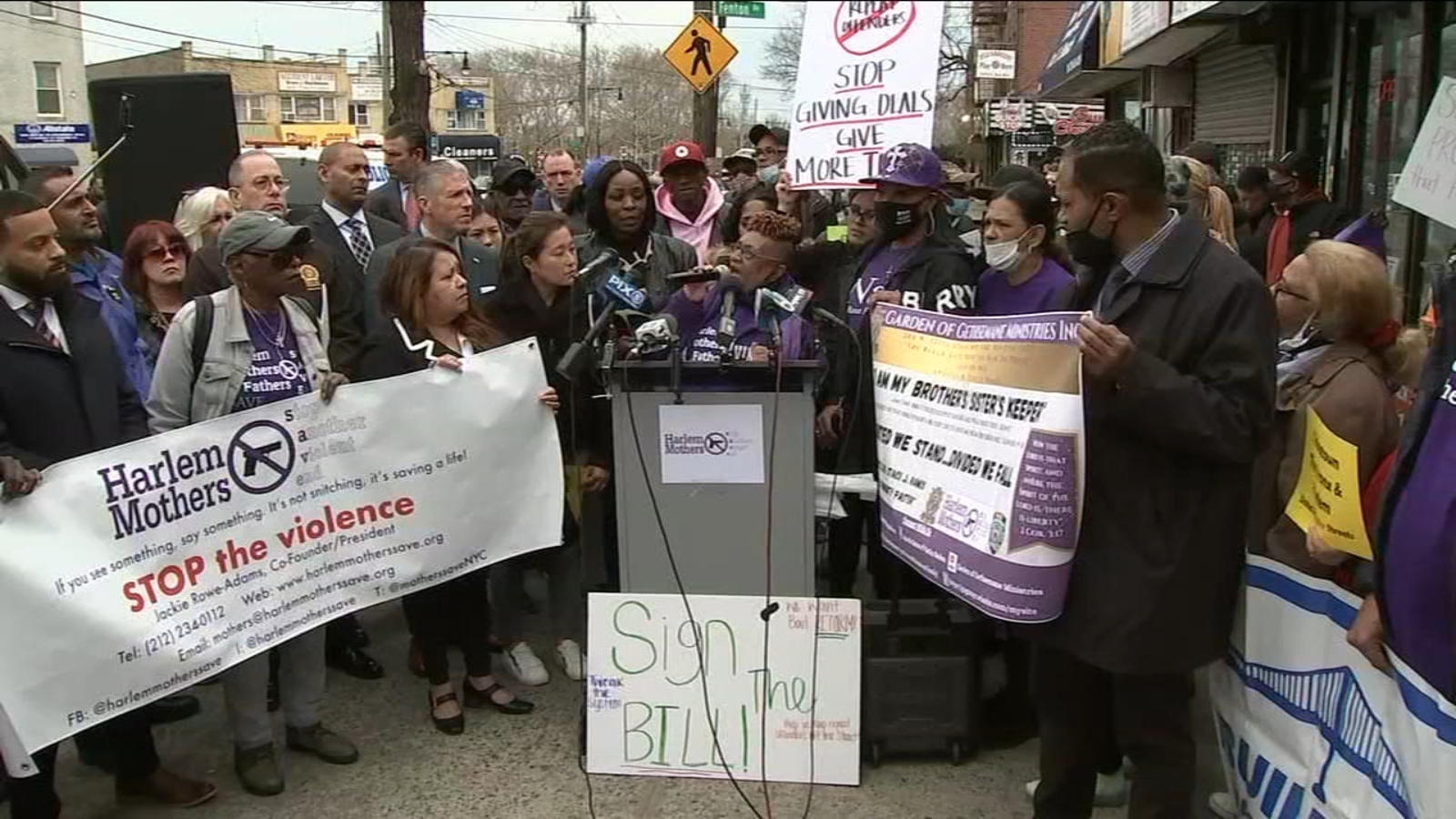 Families of fallen officers, gun violence victims protest bail reform ...
