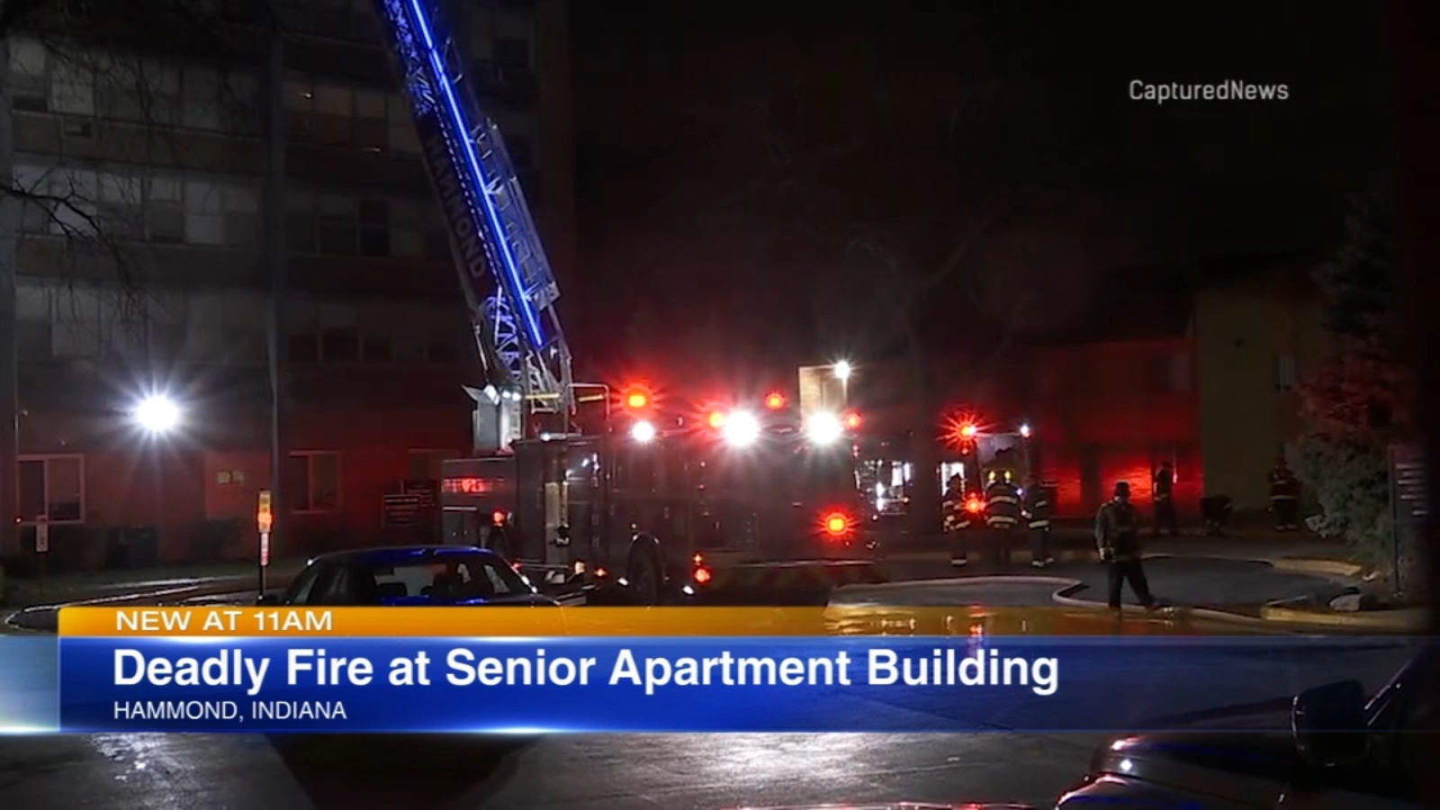 Hammond, IN fire today at Renaissance Apartments senior complex leaves