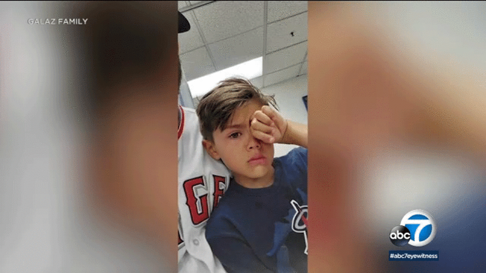 Family of boy hit in head by errant throw sues Angels for negligence