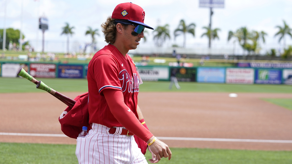 bryson stott chewing tobacco Opening Day 2022: '5ever,' Phillies rookie Bryson Stott honoring childhood  friend with No. 5 jersey