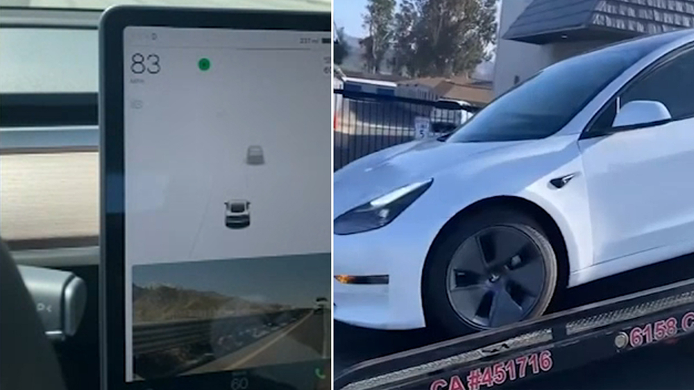 SoCal man says car computer on new Tesla froze while on freeway