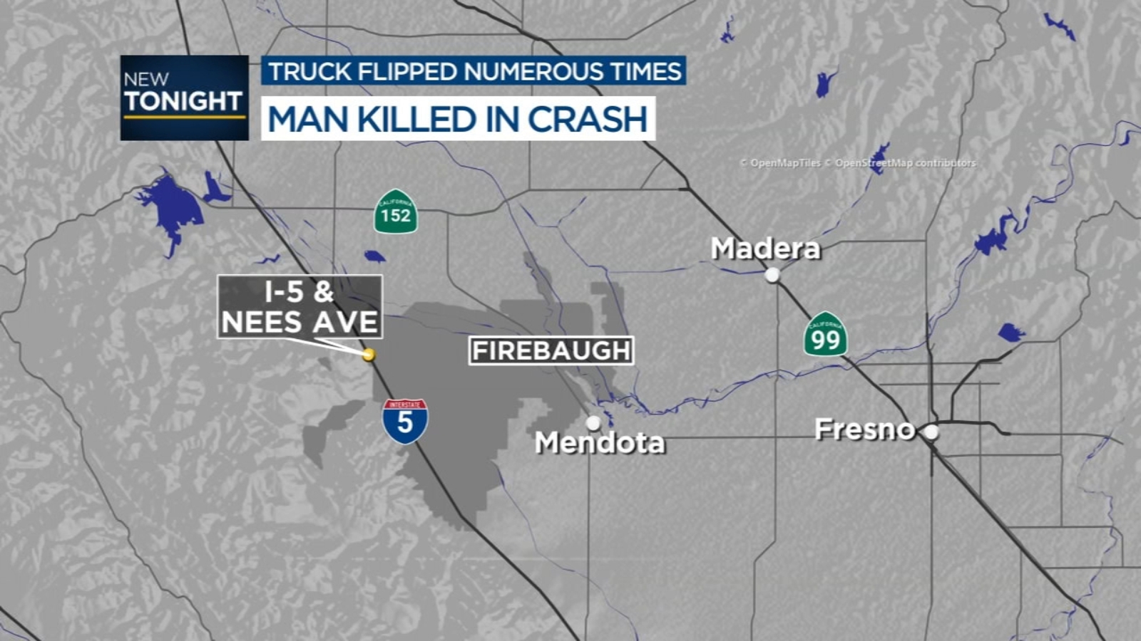 Man killed in rollover crash near Firebaugh ABC30 Fresno