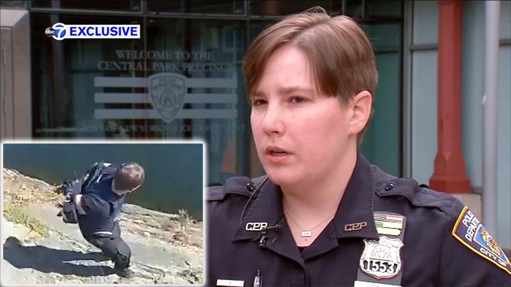 Officer credits swimming skills for rescue of drowning woman in NYC