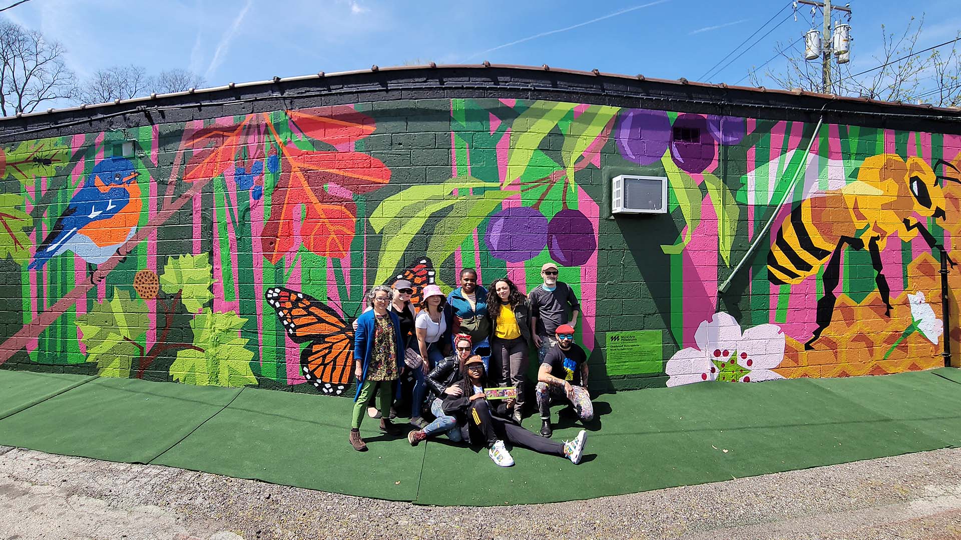 Earth Day mural breathes new life into West Philly education center 