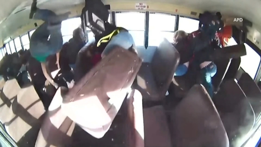 New video shows students thrown around on bus in crash