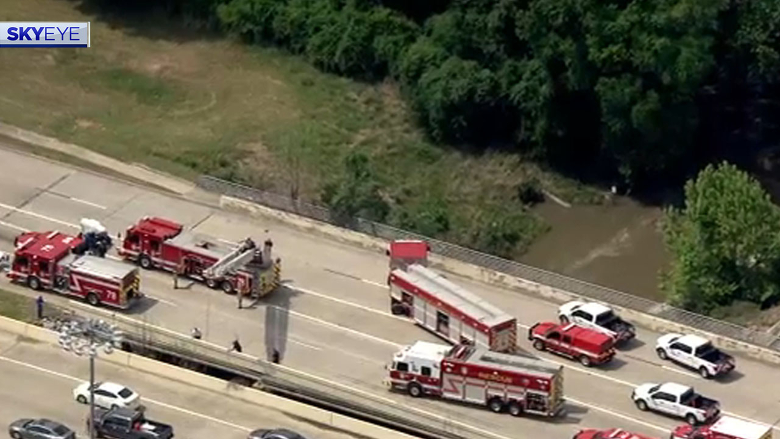 Water rescue underway after boat accident near Katy Freeway Outbound