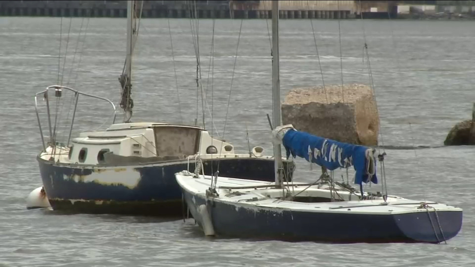 Hoboken begins removing abandoned, sunken boats and marine debris from