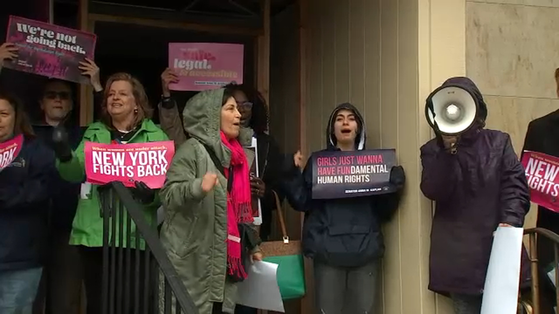 Protesters gather on LI to stand up for women's rights