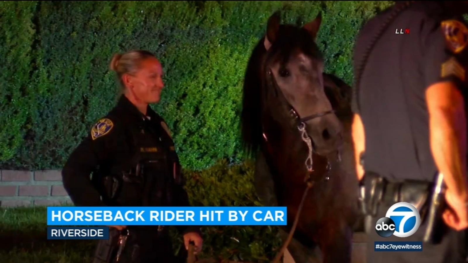 Riverside Man riding horse in critical condition after woman hits