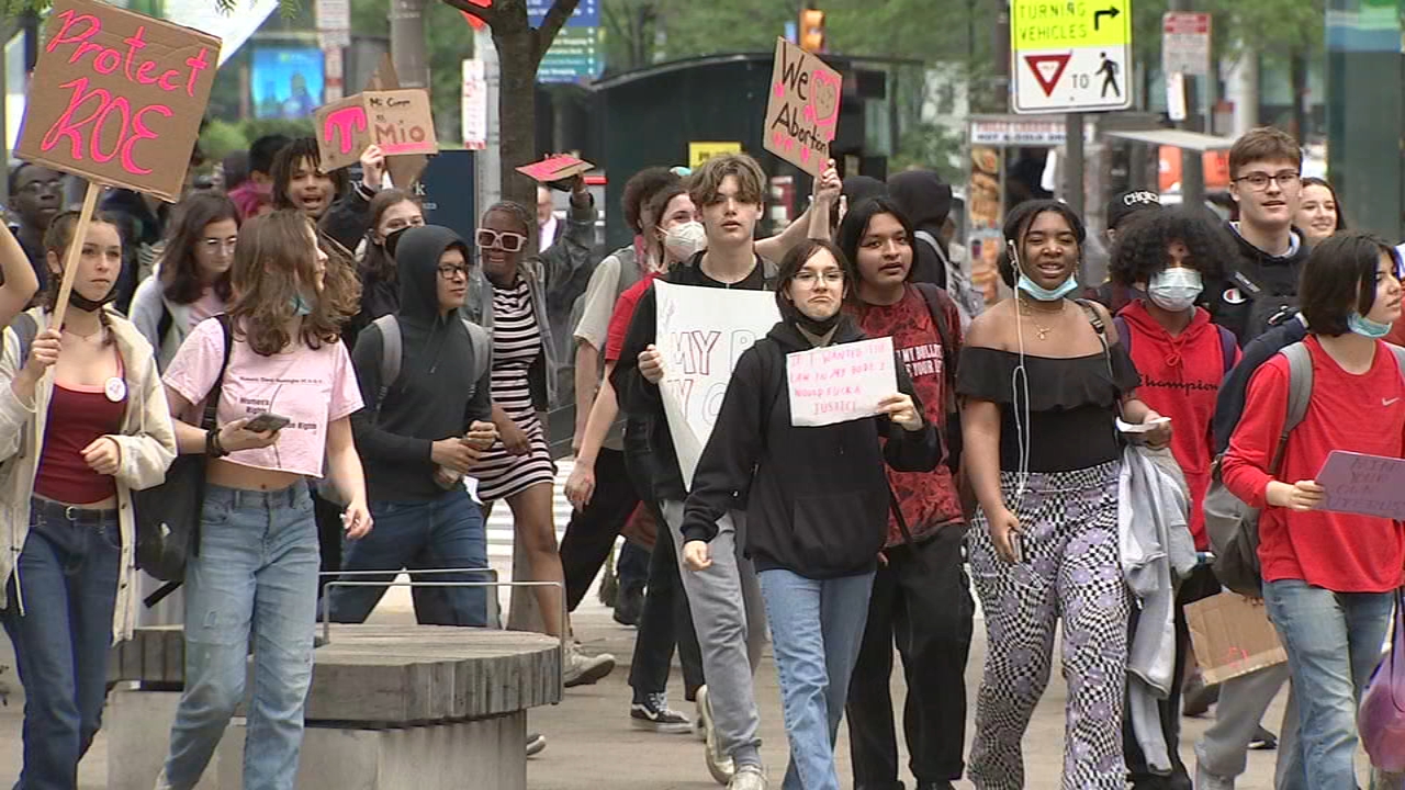 Philly students walk out of class to rally for abortion rights