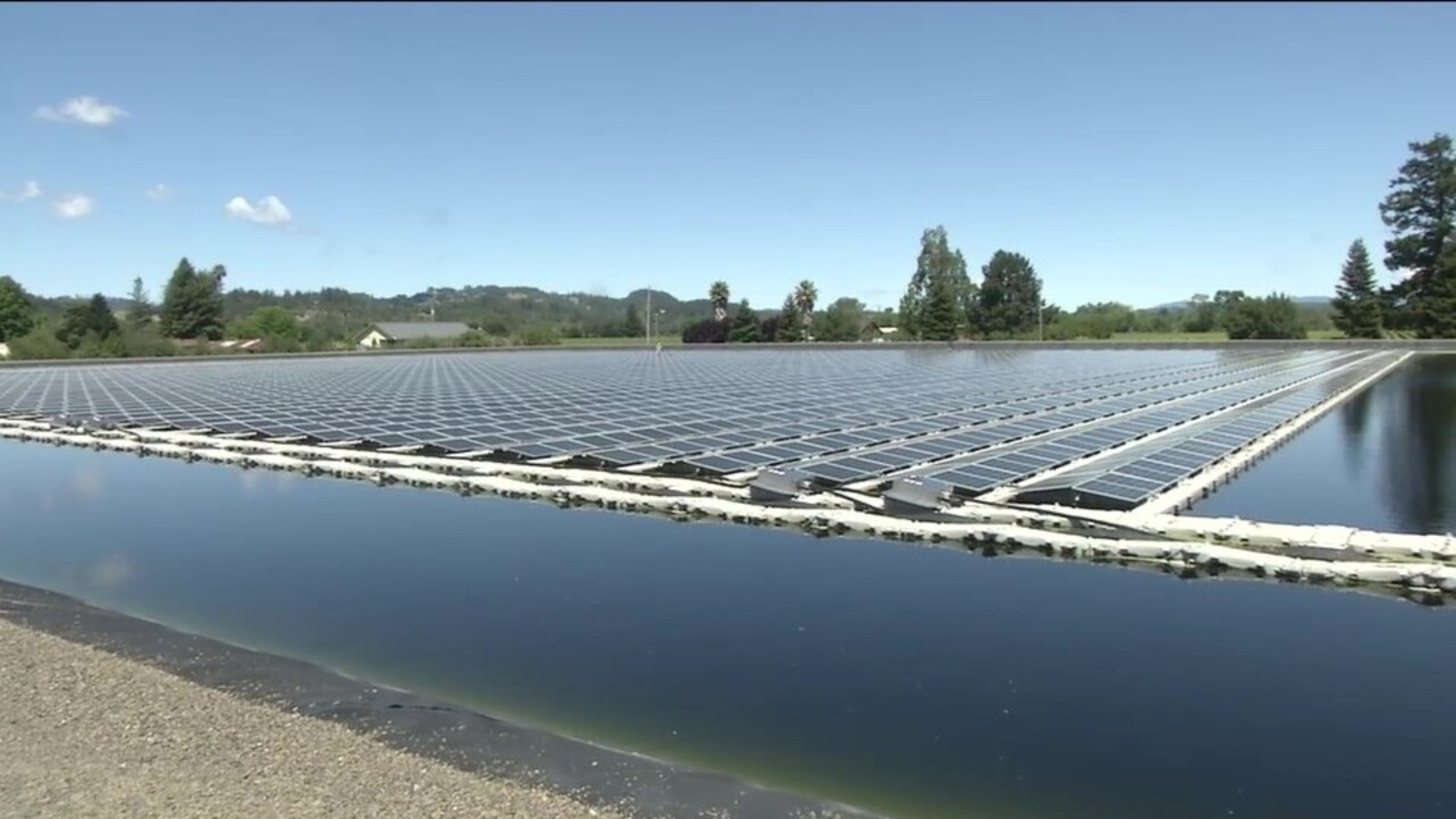 Solar power finds floating home in Healdsburg, California along Russian